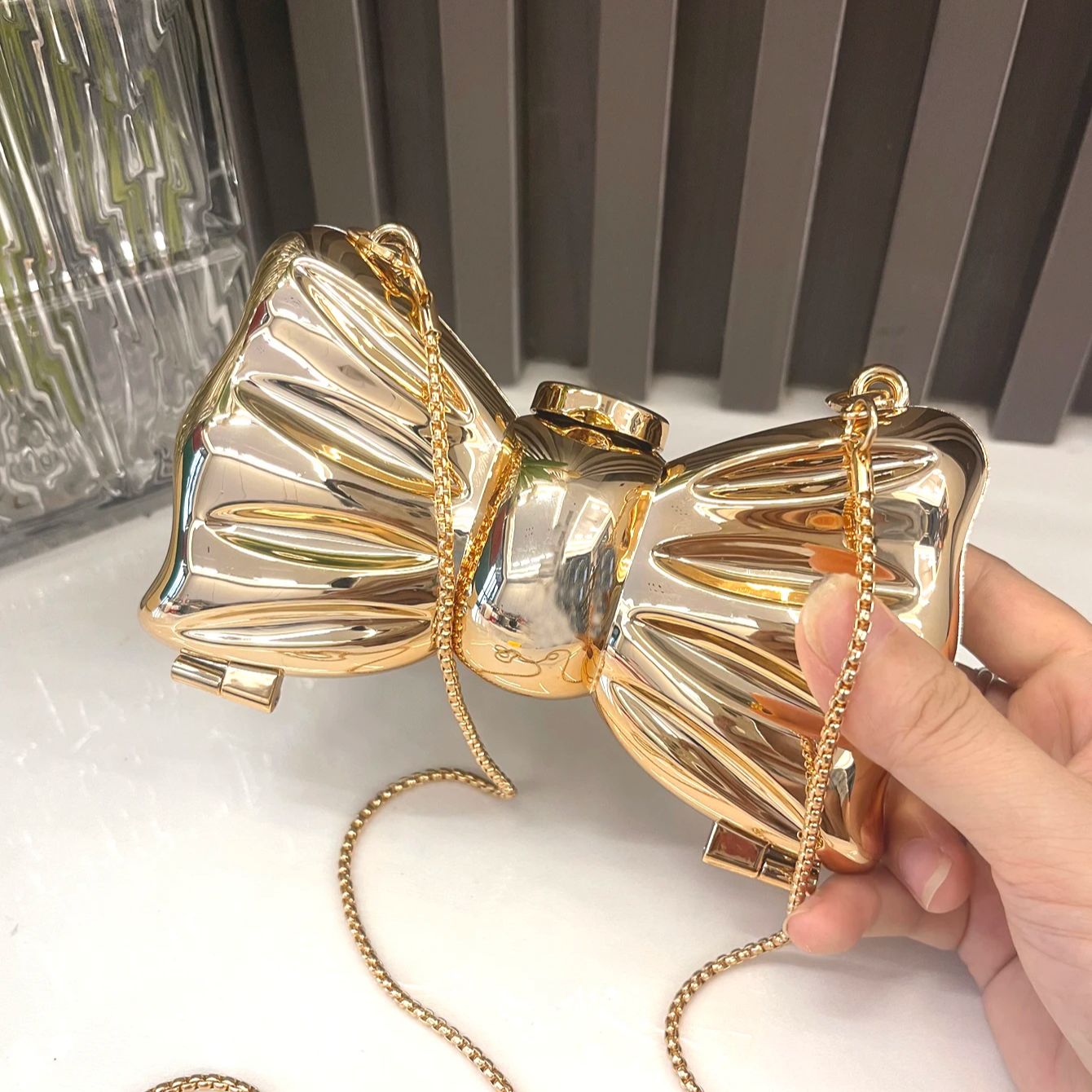 Luxury Bags Trending - Golden Evening bag Purses and handbag