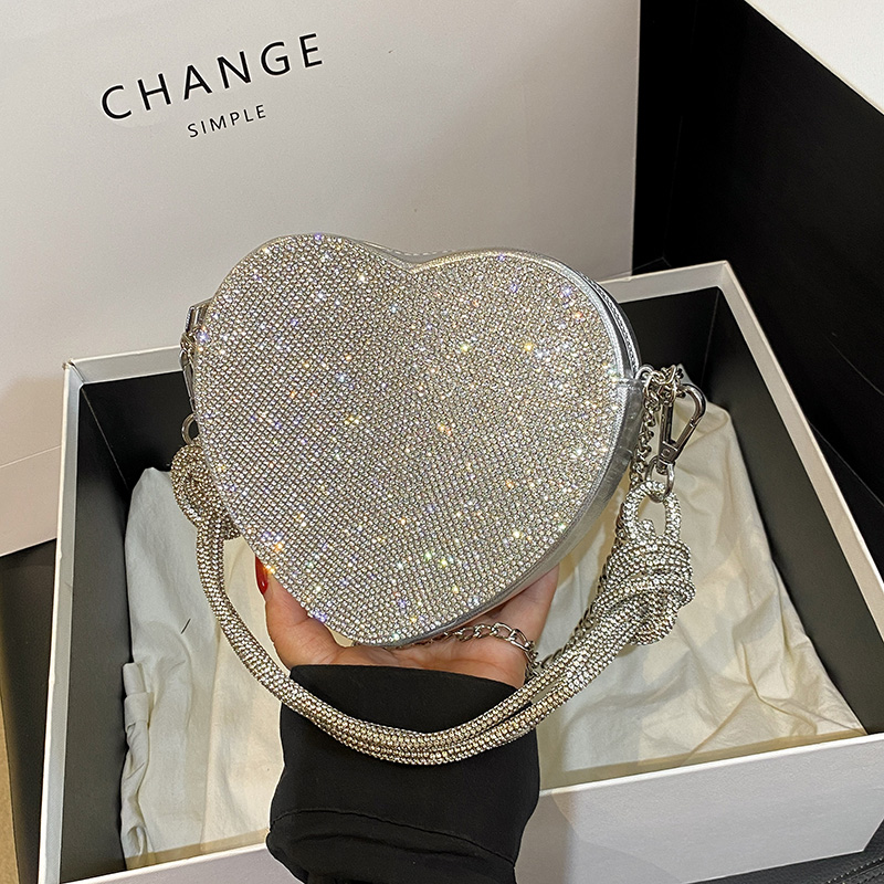 Luxury Bags Made In Italy - Knot Handle Rhinestones Evening Clutch Bag